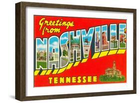 Greetings from Nashville, Tennessee-null-Framed Art Print