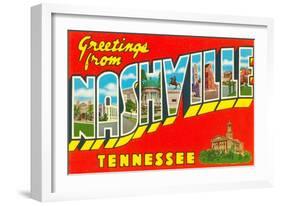 Greetings from Nashville, Tennessee-null-Framed Art Print