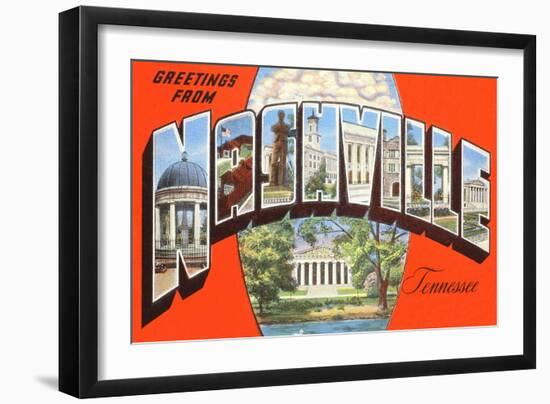 Greetings from Nashville, Tennessee-null-Framed Art Print