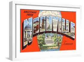 Greetings from Nashville, Tennessee-null-Framed Art Print