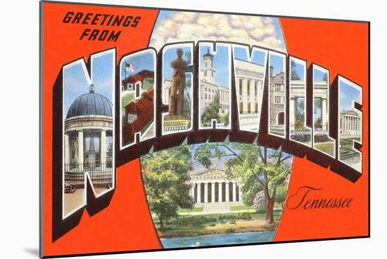 Greetings from Nashville, Tennessee-null-Mounted Art Print