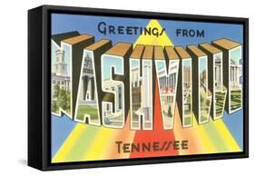 Greetings from Nashville, Tennessee-null-Framed Stretched Canvas