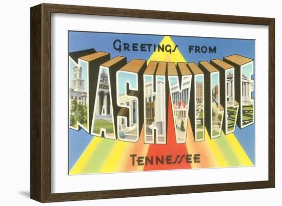 Greetings from Nashville, Tennessee-null-Framed Art Print