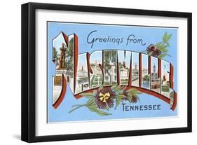 Greetings from Nashville, Tennessee-null-Framed Art Print