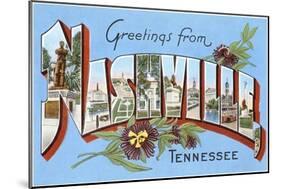 Greetings from Nashville, Tennessee-null-Mounted Art Print