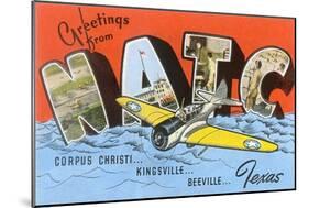 Greetings from NATC, Texas-null-Mounted Art Print
