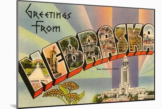 Greetings from Nebraska-null-Mounted Art Print