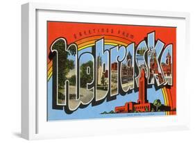 Greetings from Nebraska-null-Framed Art Print