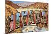 Greetings from Nevada-null-Mounted Premium Giclee Print