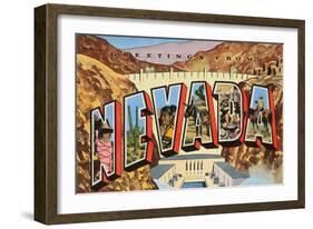 Greetings from Nevada-null-Framed Art Print