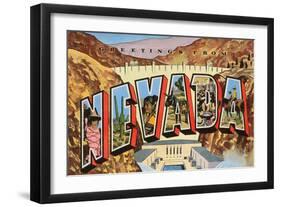 Greetings from Nevada-null-Framed Art Print