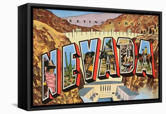 Greetings from Nevada-null-Framed Stretched Canvas