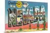 Greetings from Nevada-null-Mounted Premium Giclee Print