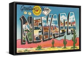 Greetings from Nevada-null-Framed Stretched Canvas