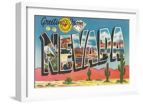 Greetings from Nevada-null-Framed Art Print