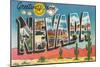 Greetings from Nevada-null-Mounted Art Print