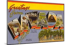 Greetings from Nevada-null-Mounted Art Print