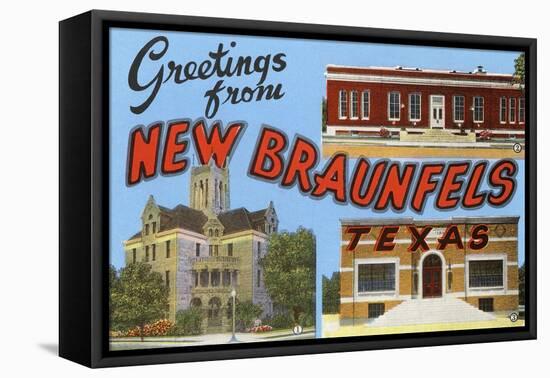 Greetings from New Braunfels, Texas-null-Framed Stretched Canvas