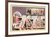 Greetings from New Castle, Pennsylvania-null-Framed Premium Giclee Print