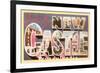 Greetings from New Castle, Pennsylvania-null-Framed Premium Giclee Print