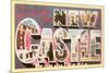 Greetings from New Castle, Pennsylvania-null-Mounted Premium Giclee Print