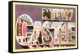 Greetings from New Castle, Pennsylvania-null-Framed Stretched Canvas