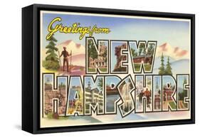 Greetings from New Hampshire-null-Framed Stretched Canvas