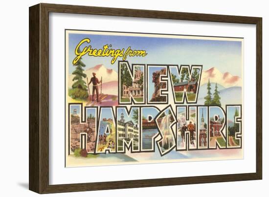 Greetings from New Hampshire-null-Framed Art Print