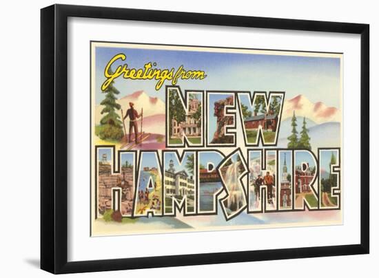 Greetings from New Hampshire-null-Framed Art Print