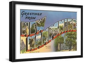 Greetings from New Hampshire-null-Framed Art Print