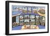 Greetings from New Jersey-null-Framed Art Print