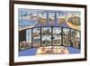 Greetings from New Jersey-null-Framed Premium Giclee Print