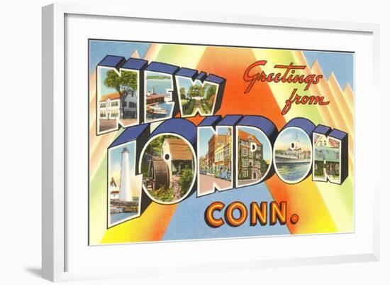 Greetings from New London, Connecticut-null-Framed Art Print