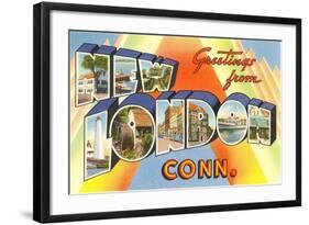 Greetings from New London, Connecticut-null-Framed Art Print