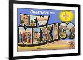 Greetings from New Mexico-null-Framed Premium Giclee Print