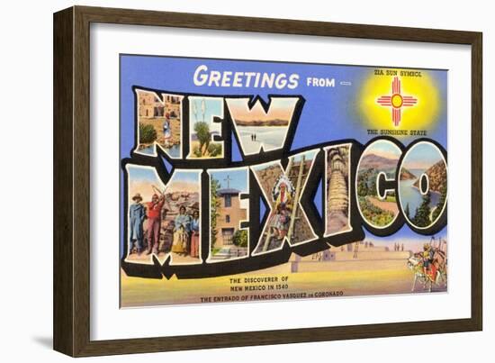 Greetings from New Mexico-null-Framed Art Print