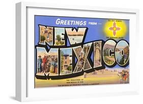 Greetings from New Mexico-null-Framed Art Print