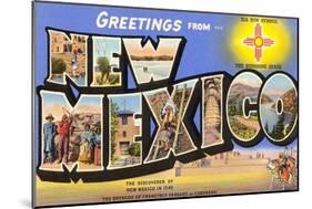 Greetings from New Mexico-null-Mounted Art Print