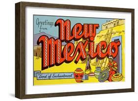 Greetings from New Mexico-null-Framed Art Print