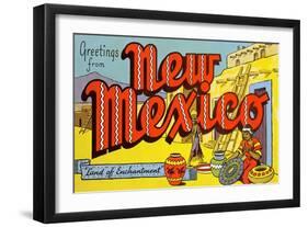 Greetings from New Mexico-null-Framed Art Print