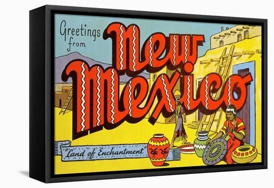 Greetings from New Mexico-null-Framed Stretched Canvas