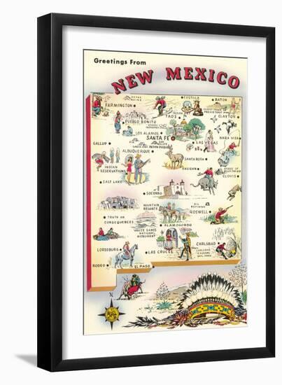 Greetings from New Mexico-null-Framed Art Print