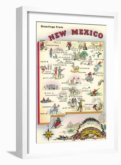 Greetings from New Mexico-null-Framed Art Print