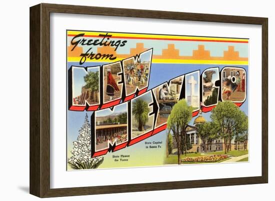 Greetings from New Mexico-null-Framed Art Print