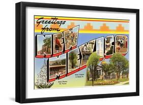 Greetings from New Mexico-null-Framed Art Print