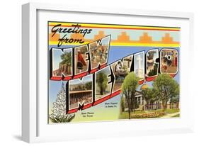 Greetings from New Mexico-null-Framed Art Print