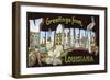 Greetings from New Orleans, Louisiana-null-Framed Art Print