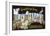 Greetings from New Orleans, Louisiana-null-Framed Art Print