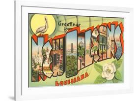 Greetings from New Orleans, Louisiana-null-Framed Premium Giclee Print
