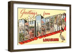 Greetings from New Orleans, Louisiana-null-Framed Art Print